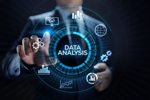 Data analysis business intelligence analytics internet technology concept